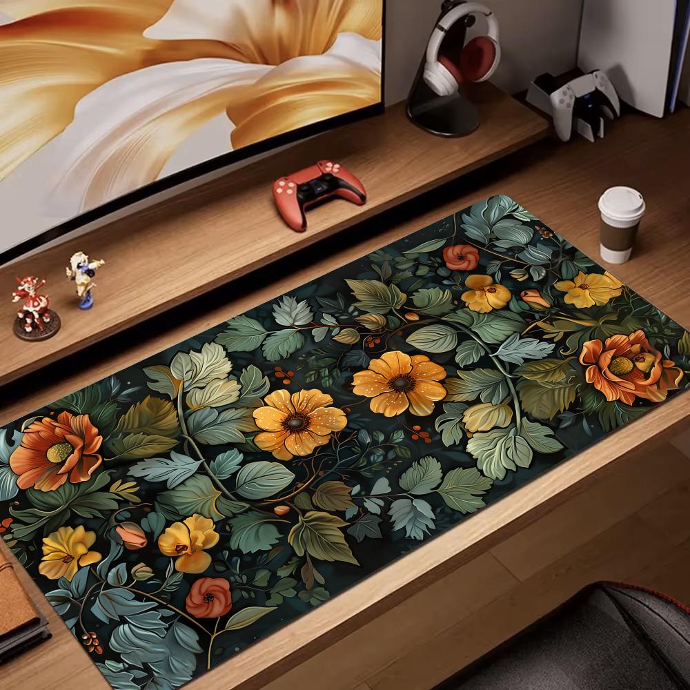 Retro Gaming Desk - الرجعية زهرة الفن تقديم ماوس الوسادة