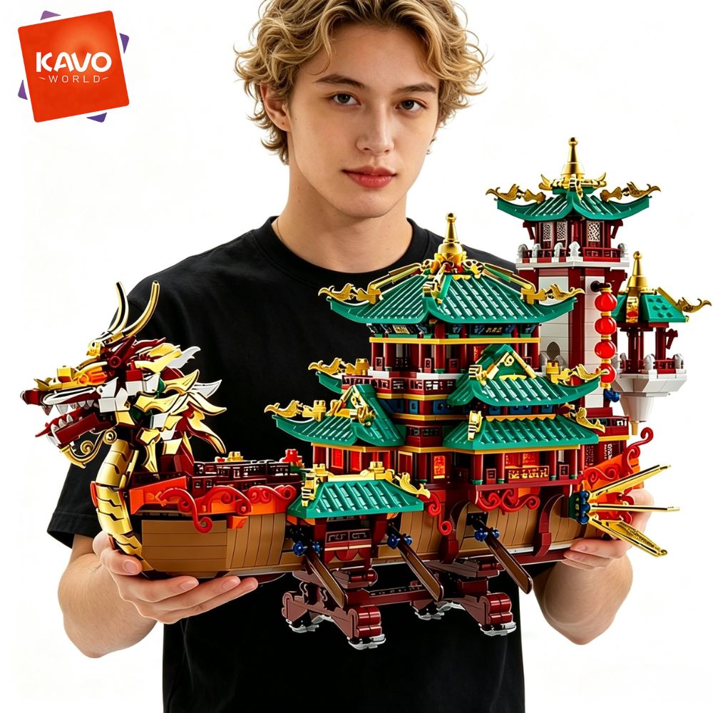 Retro Gaming Lego - KAVOWORLD 2453 قطعة مكعبات بناء قارب