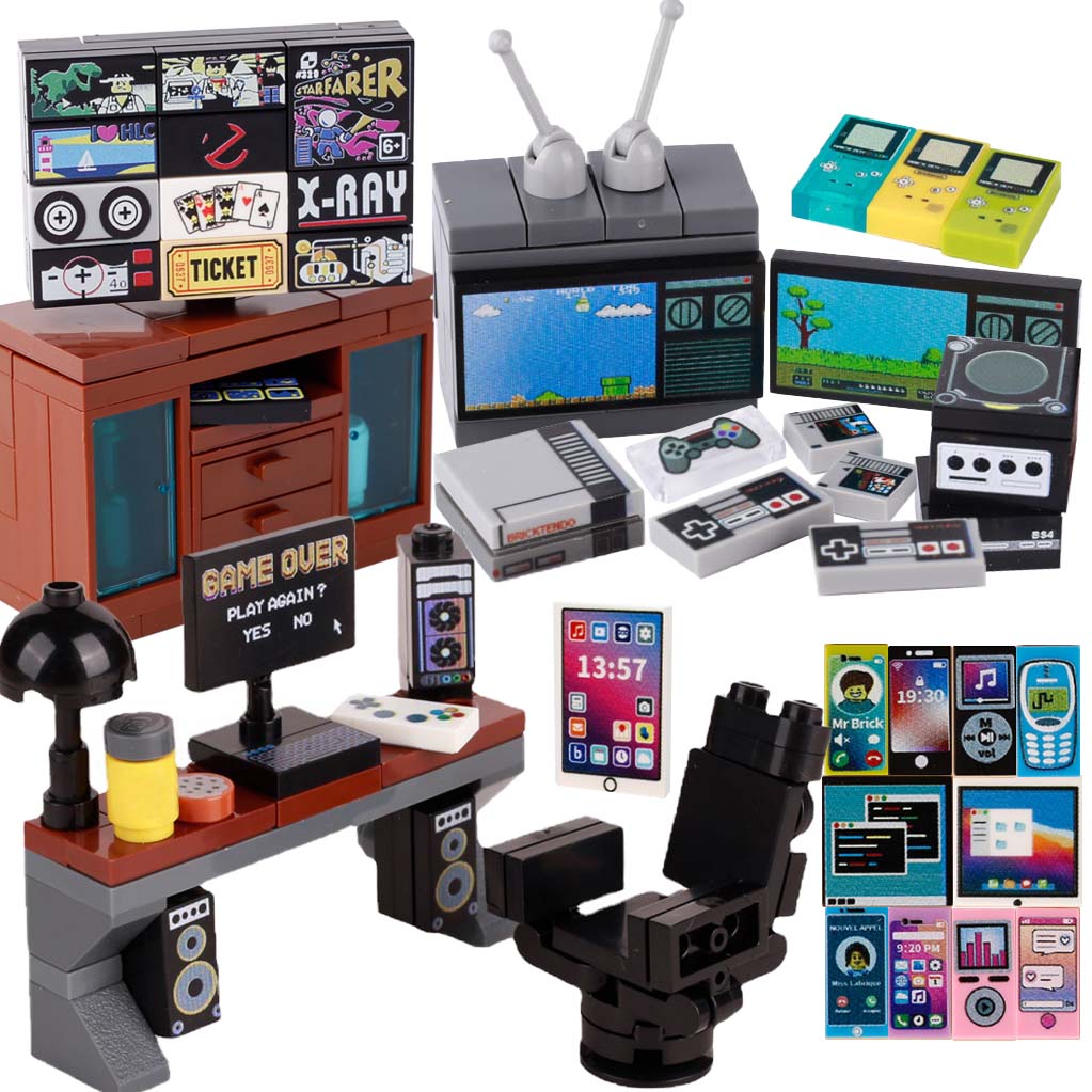 Retro Gaming Lego - MOC لعبة وحدة التحكم نموذج الكمبيوتر
