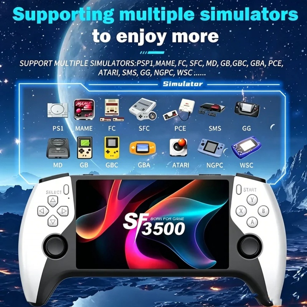 Retro Gaming Gifts - جهاز ألعاب محمول SF3500 بشاشة 5