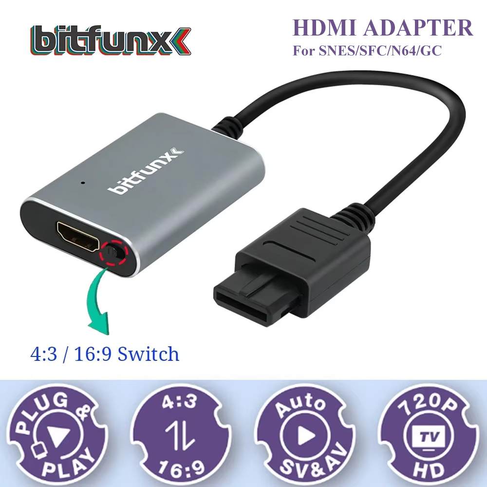 محول فيديو Bitfunx 720P Svideo - مراجعة Retro Gaming Handheld وسعره