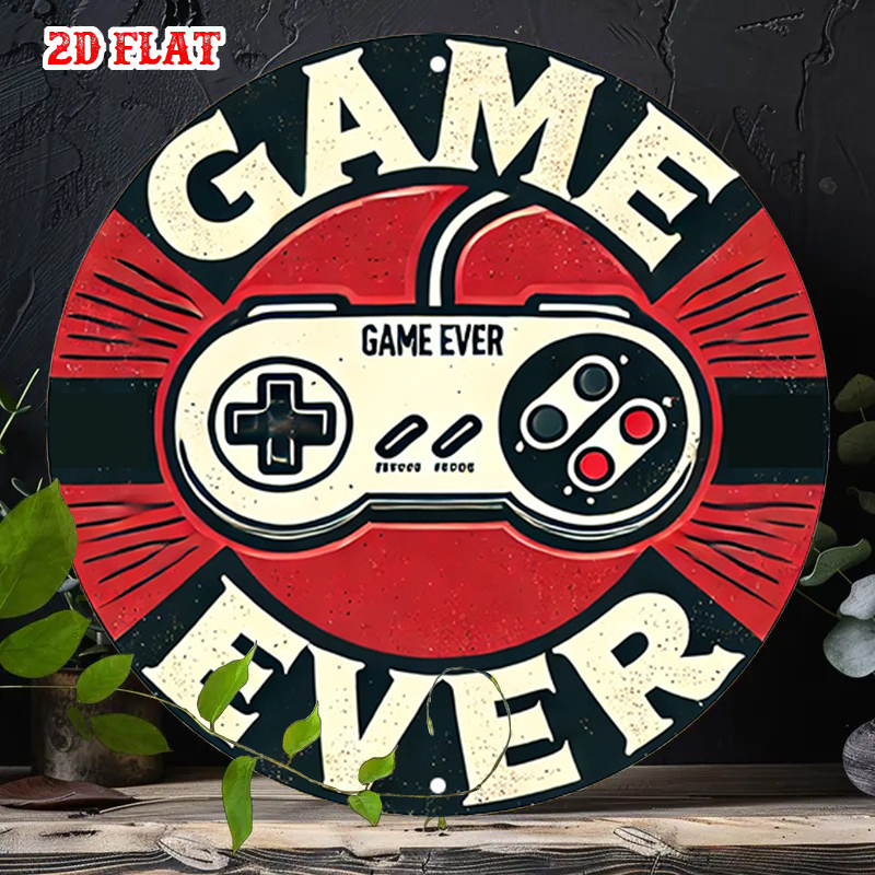 لافتة معدنية مستديرة بتصميم ري - مراجعة Retro Gaming Us وسعره